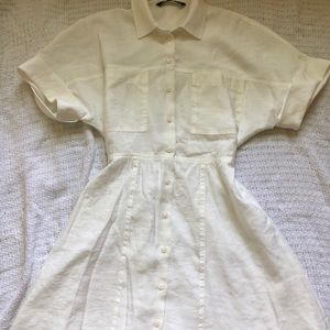 Zara White linen dress